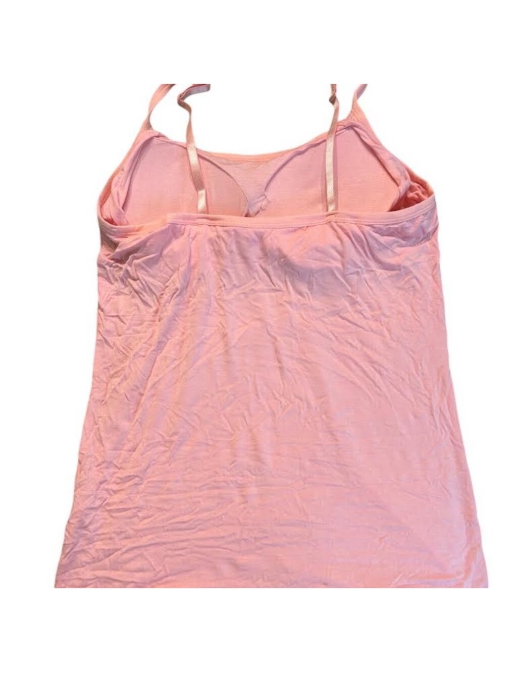 Women's Pink Stretchy Camisole Tank with Thin Straps - Picture 2 of 2